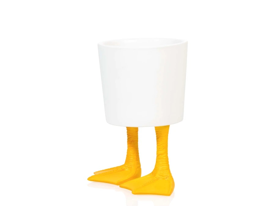 &Quirky Yellow Duck Feet Planter