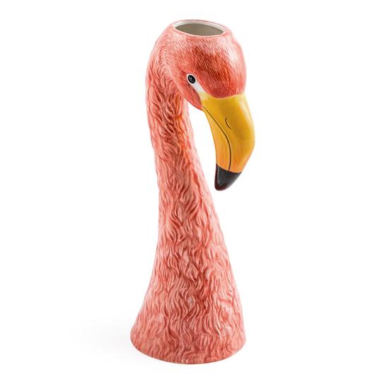 &Quirky Large Ceramic Pink Flamingo Head Vase