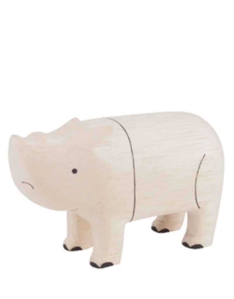 TLAB Wooden Rhinoceros Animal
