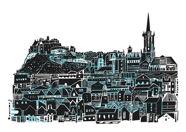 Susie Wright Edinburgh Castle View Art Print