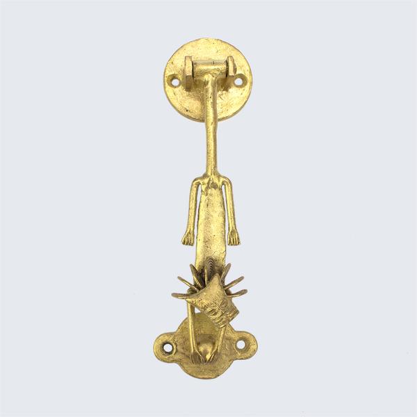 Ghanaian Ashanti Brass Door Knocker Lion