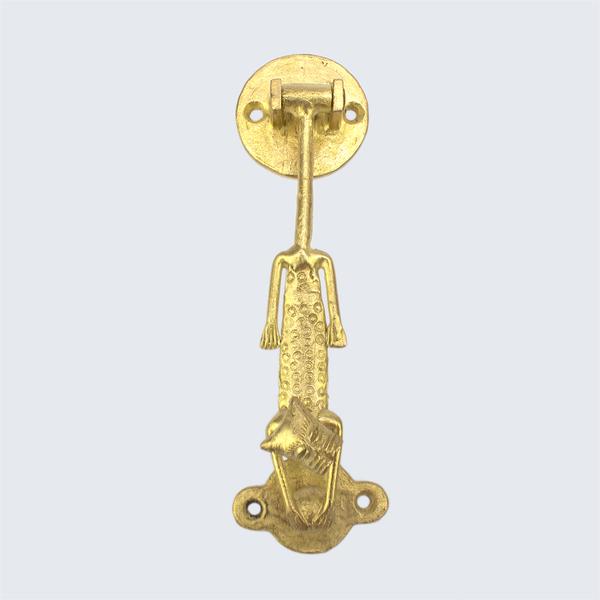 Ghanaian Ashanti Brass Door Knocker Leopard