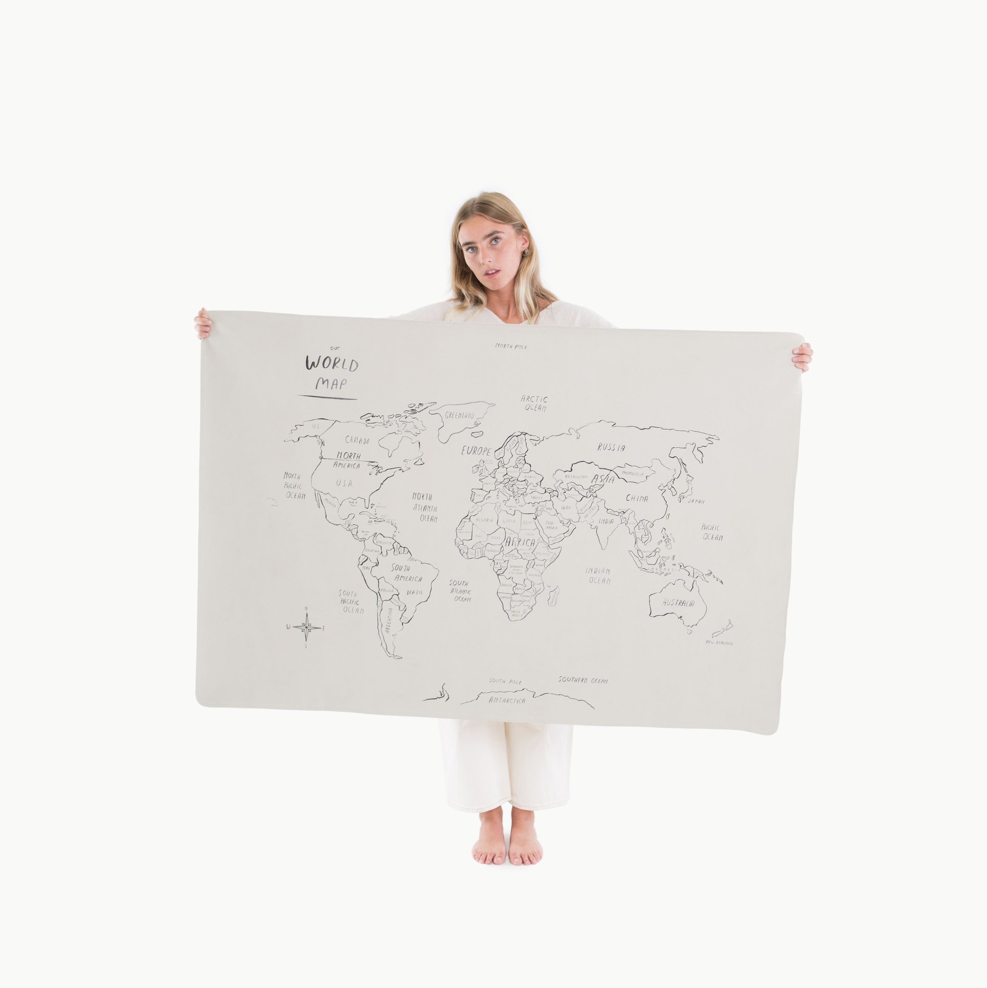 Gathre Mini+ Leather Mat in World Map