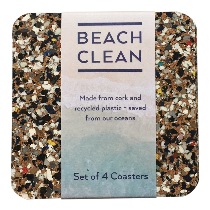 LIGA Beach Clean Square Coasters Set of 4