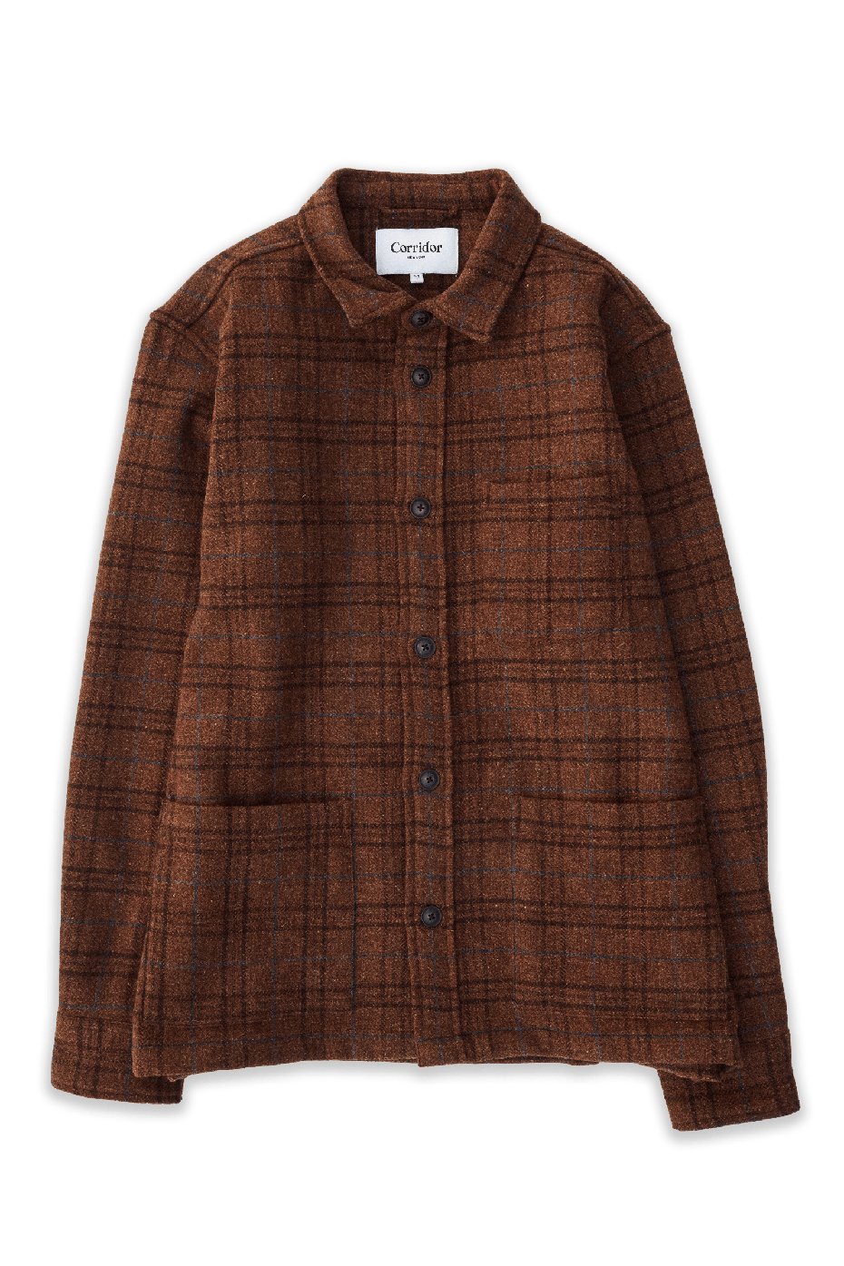 Corridor Brown Plaid Shetland Wool Jacket