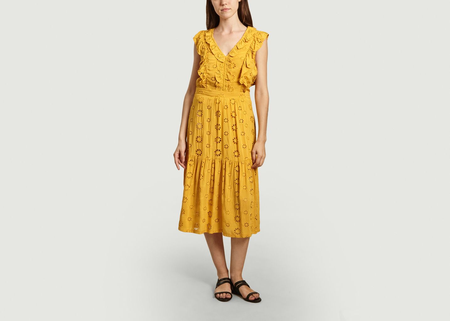 La Petite Française Saffron Racontable English Brodery Dress