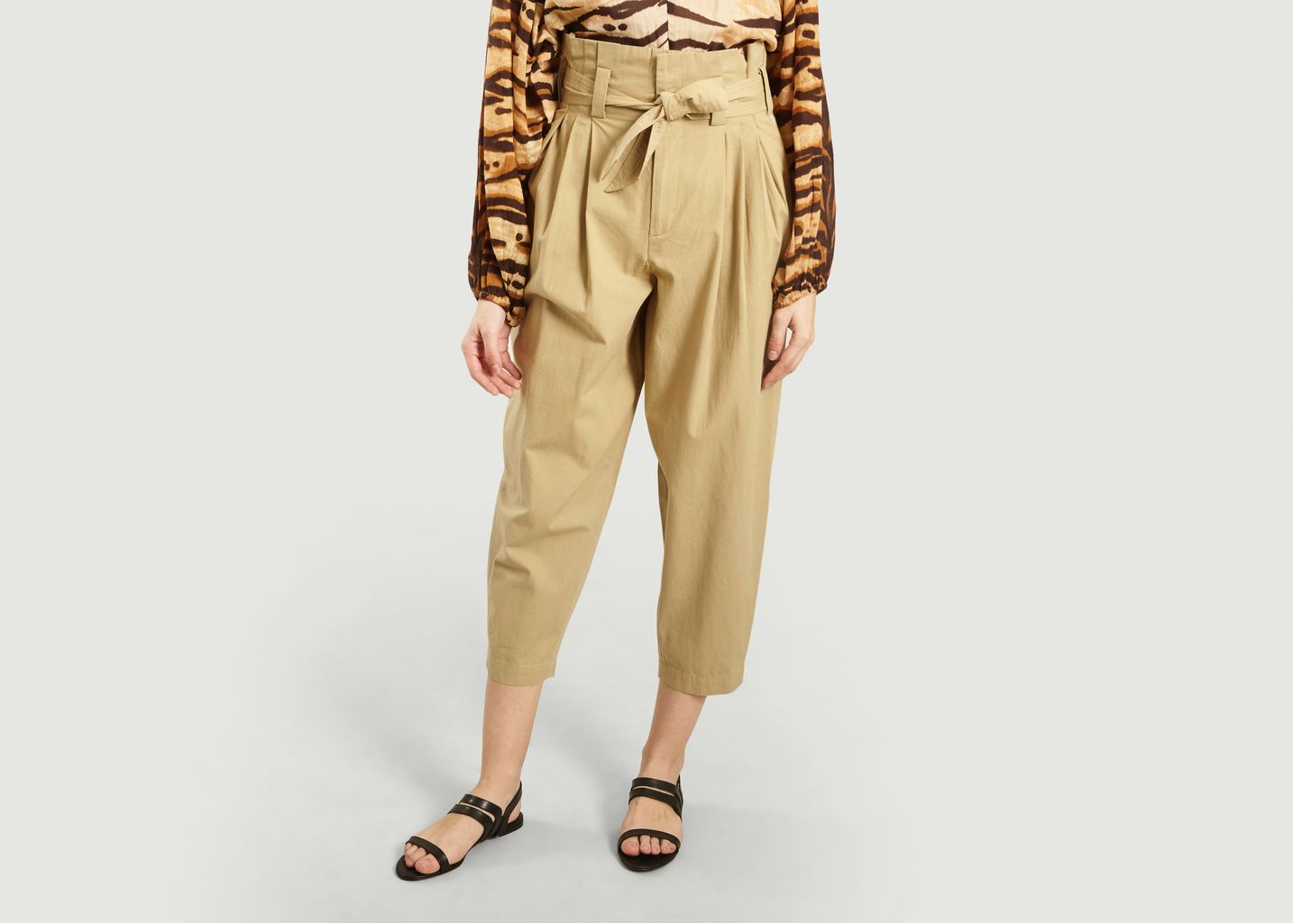 Mes Demoiselles Beige Kala High Waist Pants