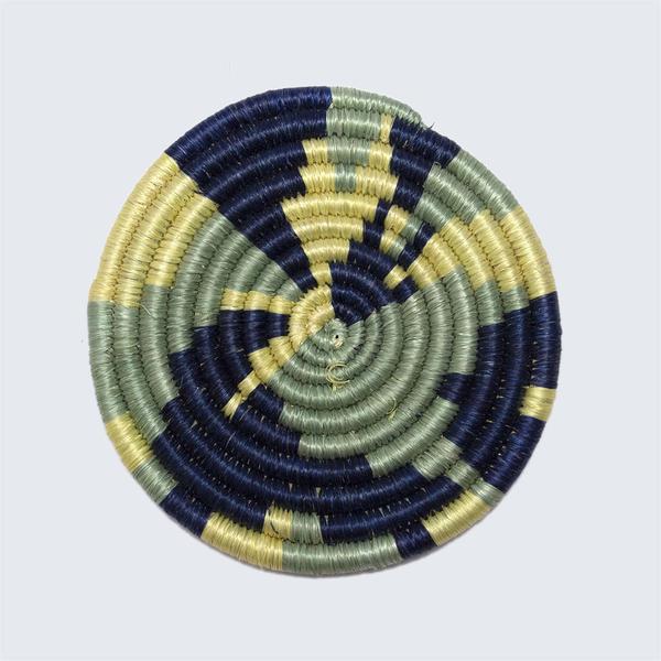 Rwandan Woven Coaster Camo