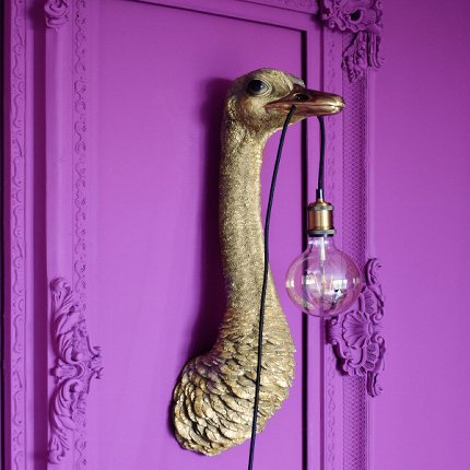 ostrich head wall light