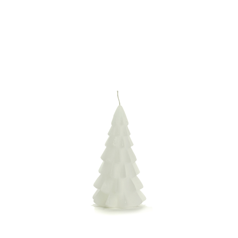 Rustik Lys 6.3 x 12 cm White Christmas Tree Candle