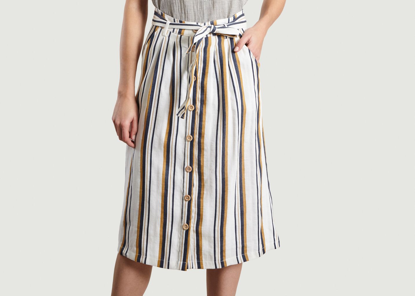 La Petite Française Multicolor Josephine Striped Skirt