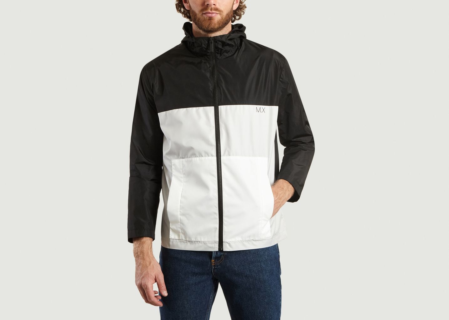 M.X MAXIME SIMOËNS Black and White Parka Jacket