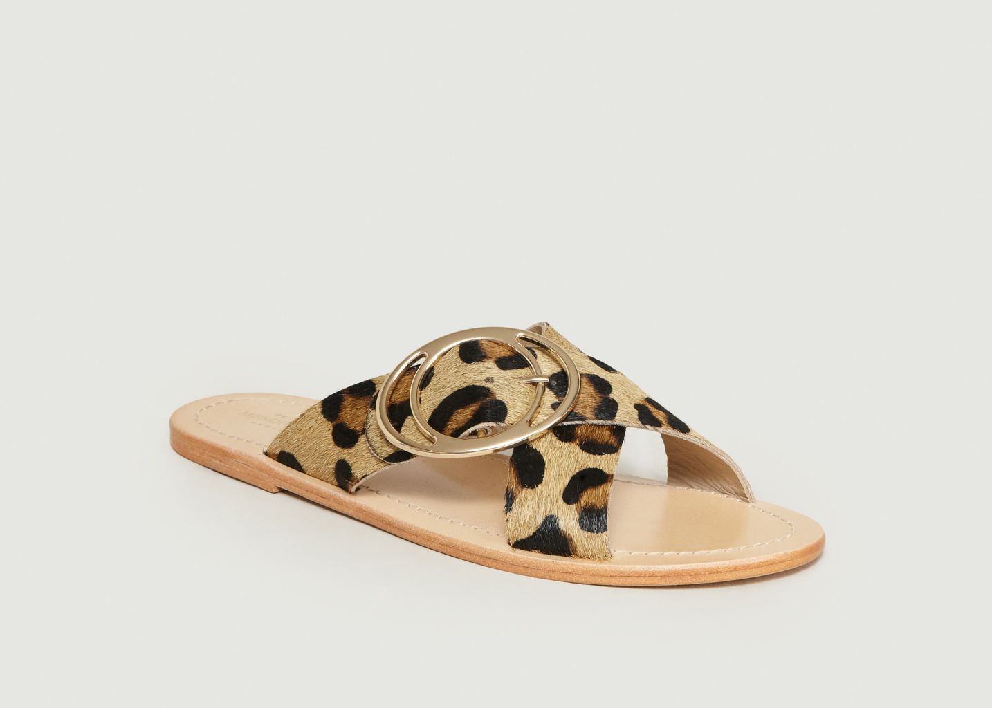 Petite Mendigote Redford Leopard Printed Sandals