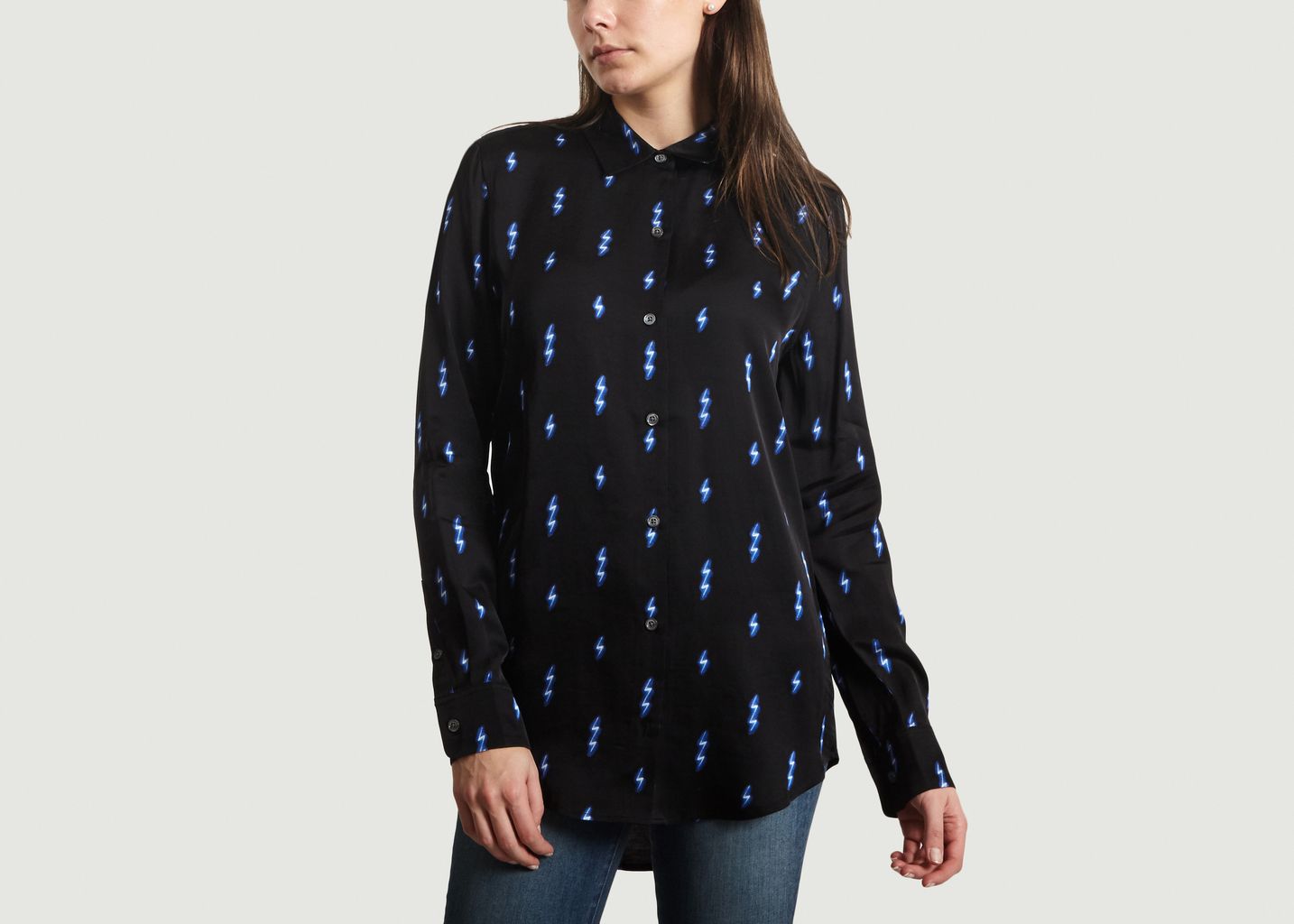 Equipment Black Essential Printed Shirt