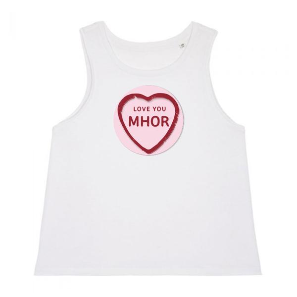 Mhor Love You Cropped Tank Top
