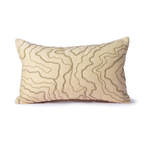 HK Living Cream Cushion with Stitched Lines (30x50)