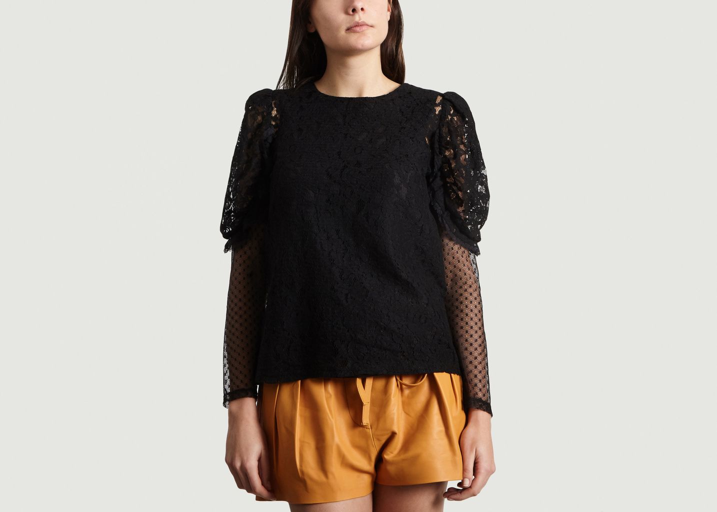 See by Chloe Black Lace Top