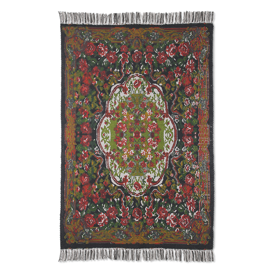 Printed rose kelim rug (120x180)