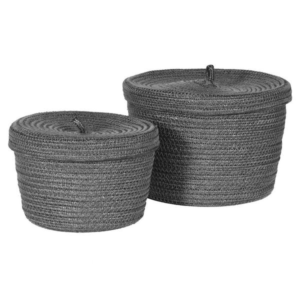 The Forest & Co. Set Of Two Grey Woven Baskets