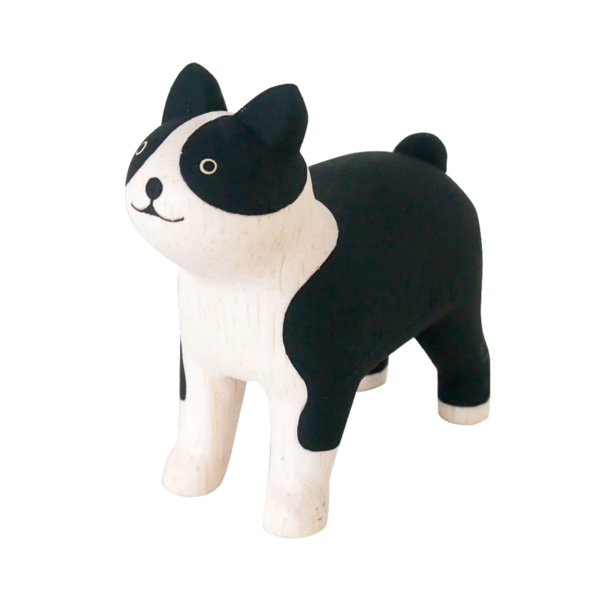 Polepole Wooden Boston Terrier