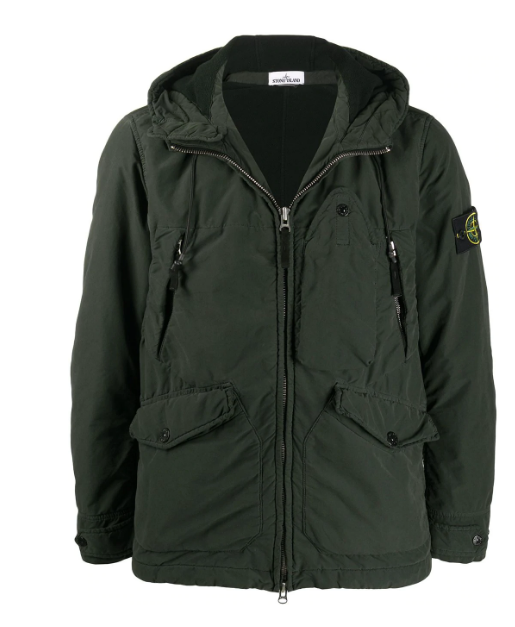 Trouva: Green Hooded Jacket In David Light-Tc with Micropile