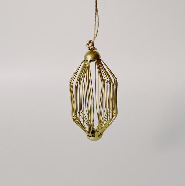 Hey Ho & Co Gold Wire Cage Decoration
