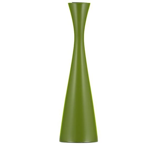 British Colour Standard Tall Wooden Candleholder Olive