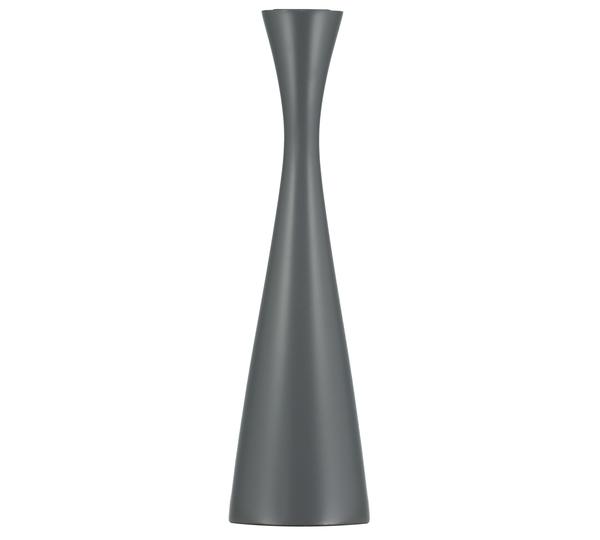 Tall Wooden Candleholder Gunmetal Grey