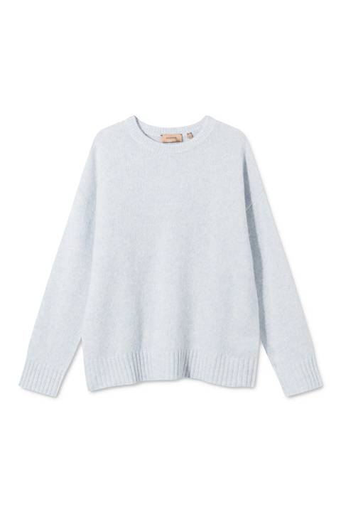 Rue De Tokyo Light Blue Melange Karia Cashmere and Silk Sweater