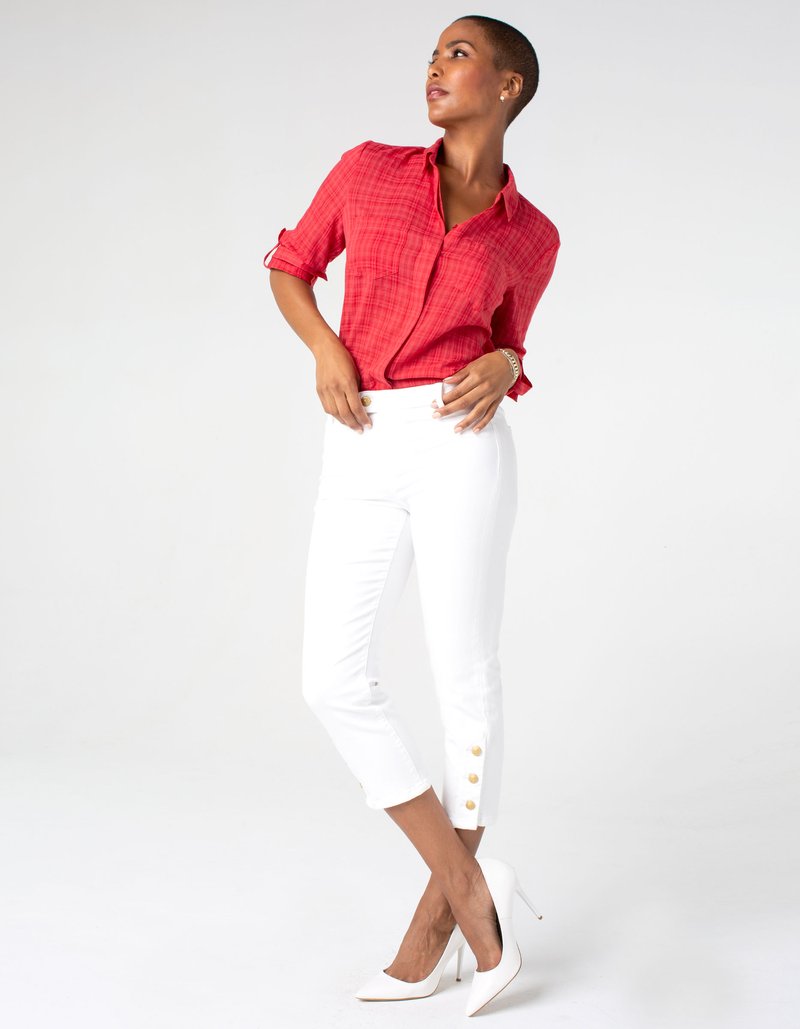 Liverpool Jeans Abby Crop Bright White Lm 7117 Qy W