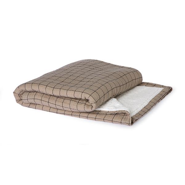 Checkered Sherpa Throw