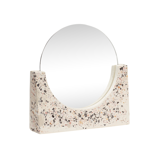 Hubsch Table Mirror, Terrazzo (White)