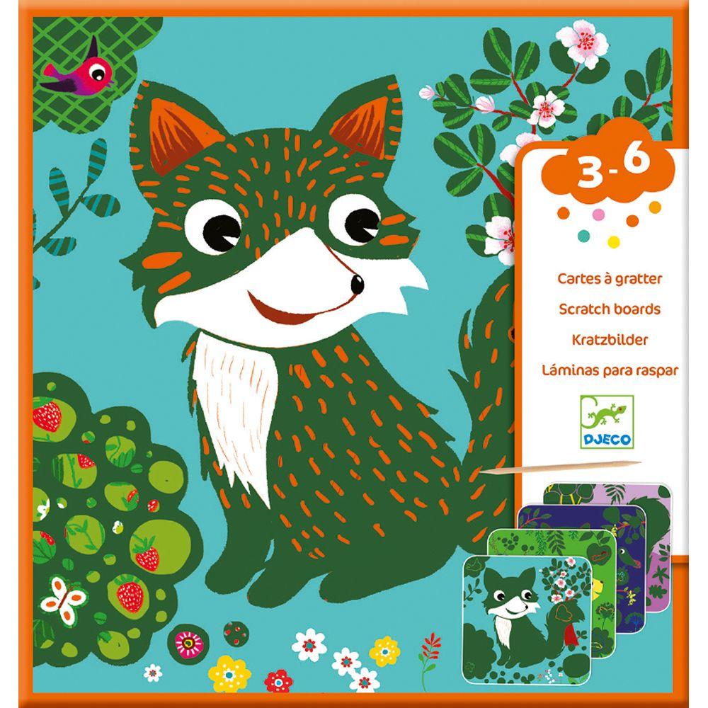 Djeco  Scratch Cards For Little Ones Country Creatures