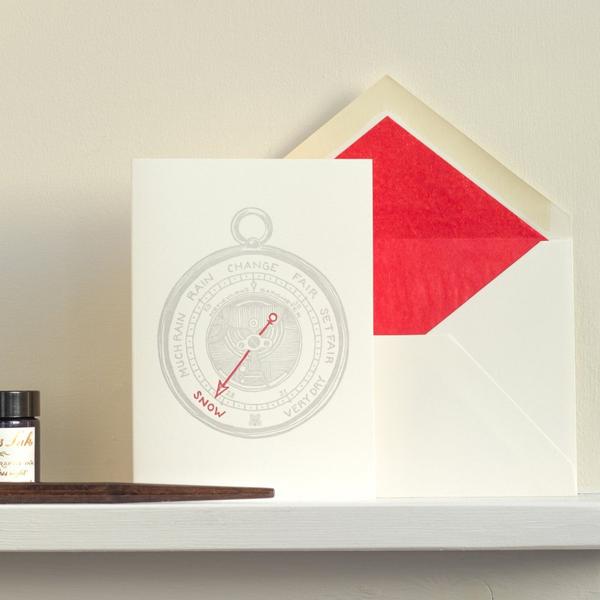 Meticulous Ink Barometer Letterpress Christmas Card - Box Set