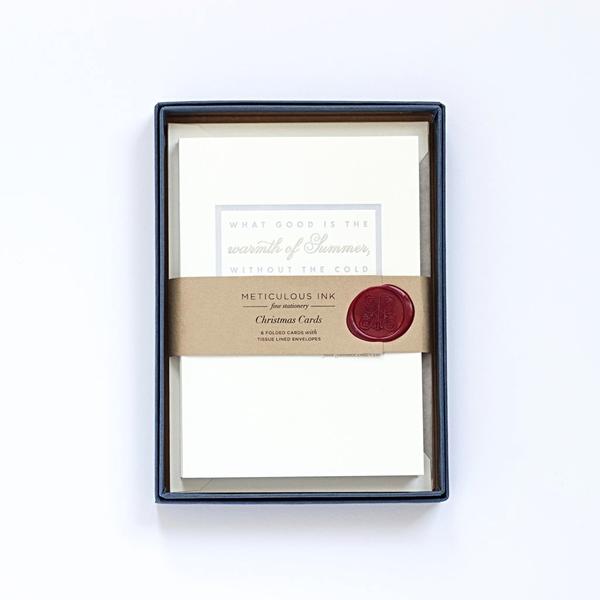 Meticulous Ink Warmth Of Summer Letterpress Christmas Card - Box Set