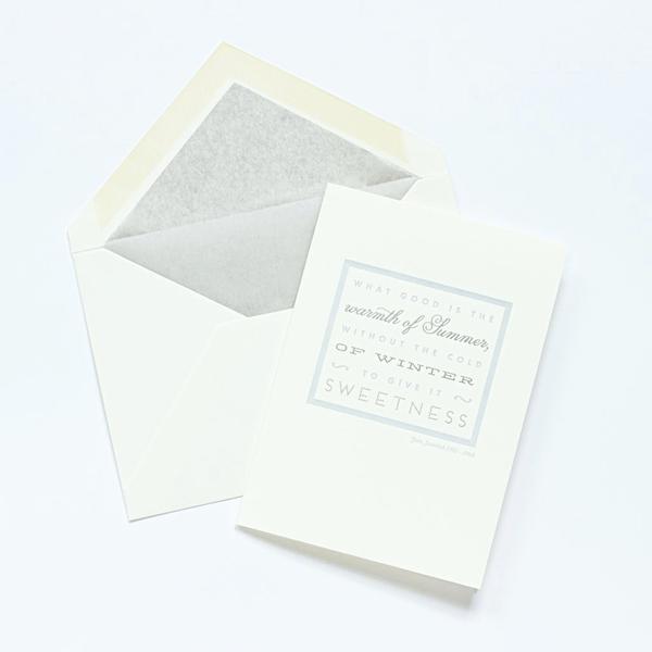 Meticulous Ink Warmth Of Summer Letterpress Christmas Card