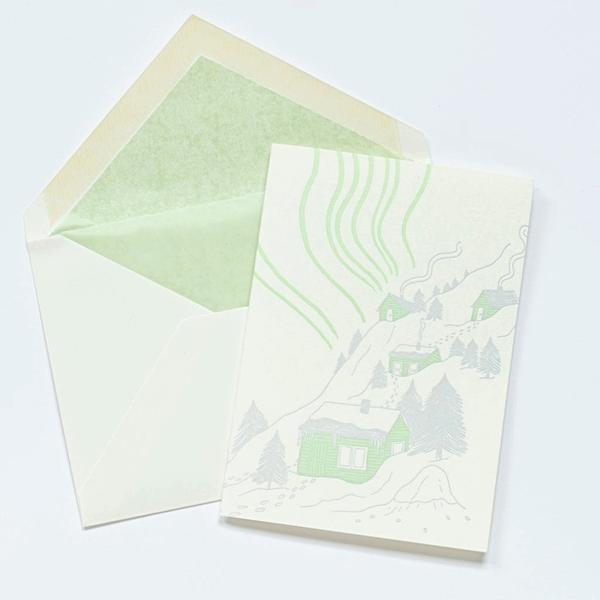 Meticulous Ink Nordic Hillside Letterpress Christmas Card
