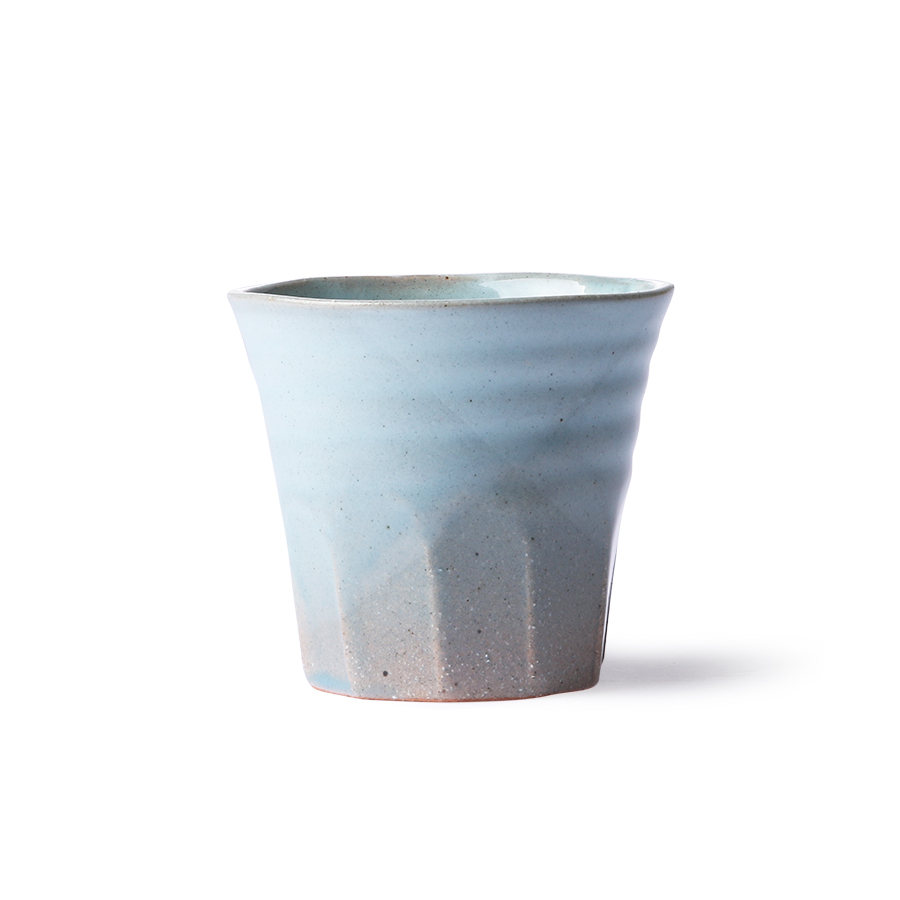 HK Living Bold & Basic Ceramics Mug Grey/Blue