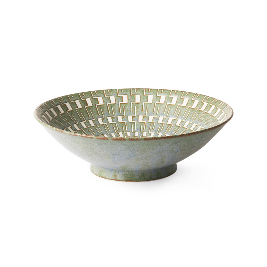 HK Living Kyoto Ceramics Japanese Ceramic Salad Bowl