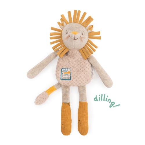 Moulin Roty Under My Baobab Doudou Rattle Lion Toy