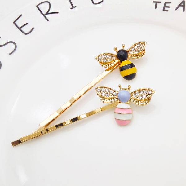 Enamel And Crystal Bee Bobby Hair Pin