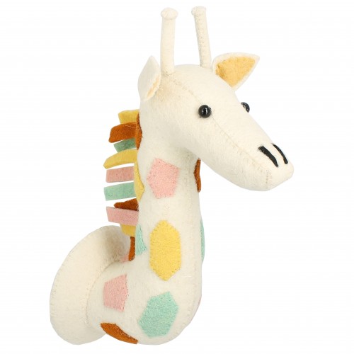 Pastel Wool Giraffe Head