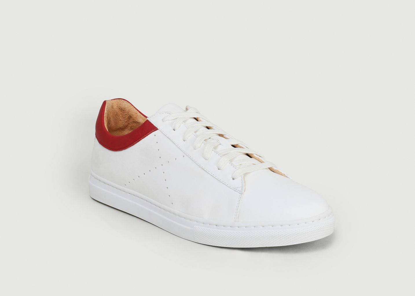 L’Exception Paris White and Red Sustainable Sneakers