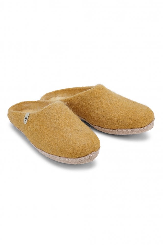 Mustard Slip on Simple Slipper