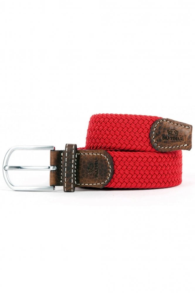 Elastic Woven Belt Red Grenade