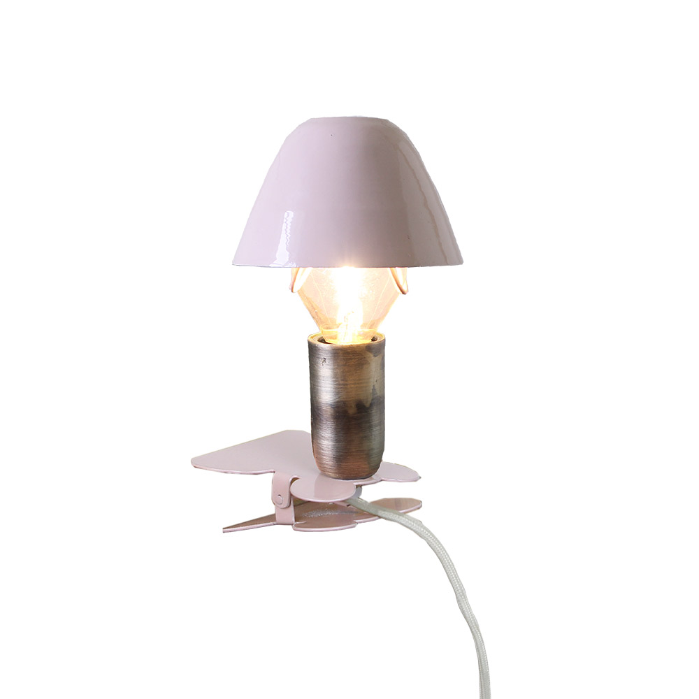Strömshaga Clip Lamp with Metal Shade Pink