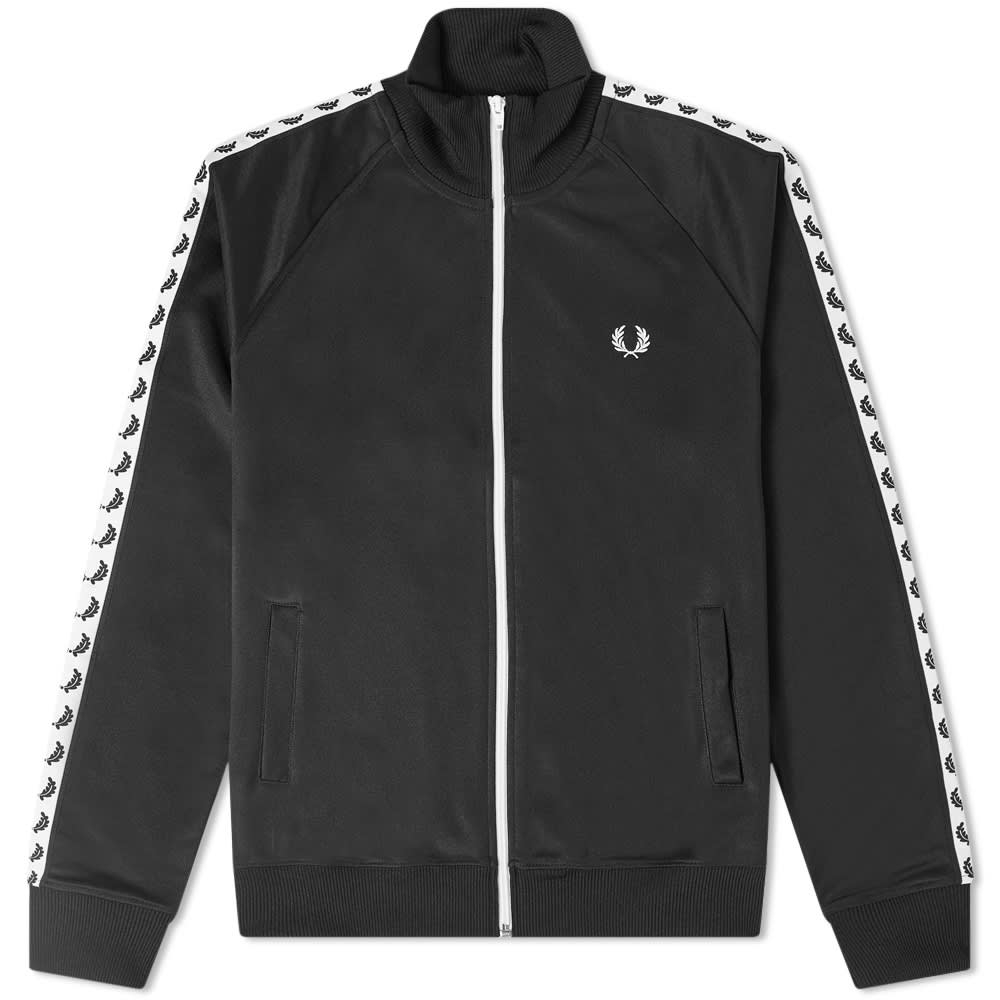 Trouva: Fred Perry Authentic Taped Track Jacket Black