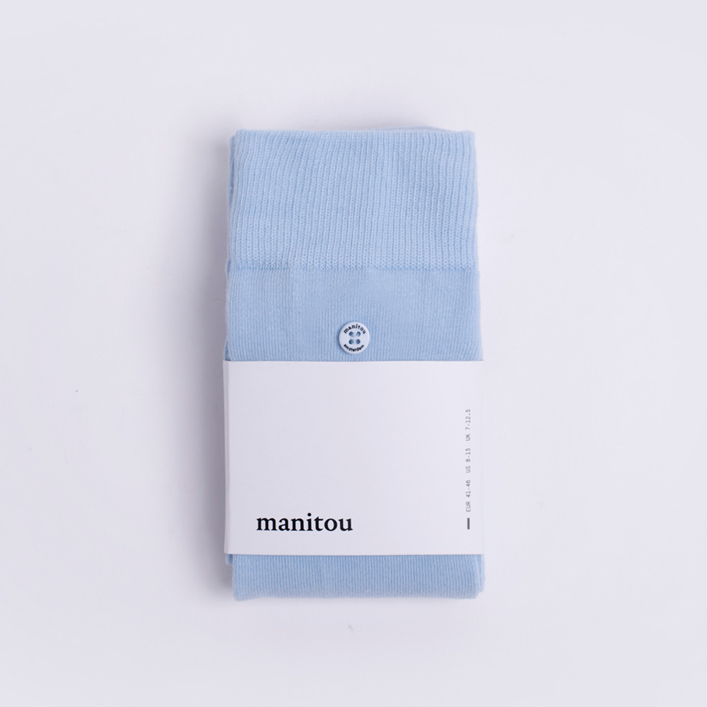 Light Blue Cotton Socks