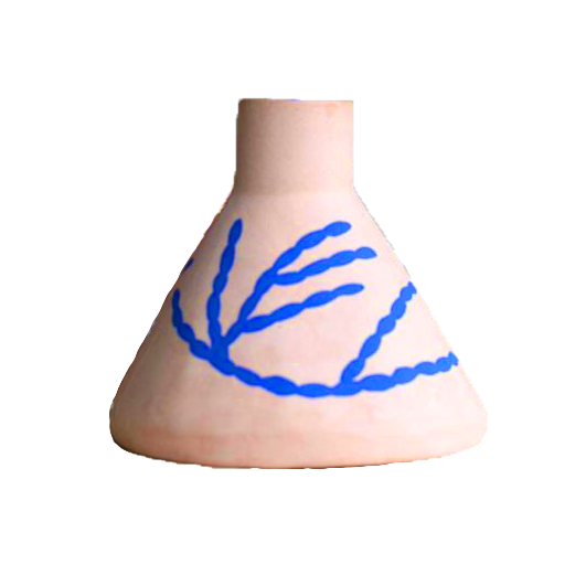Sophie Alda Handmade Small Cone Shaped Vase - Pink & Blue