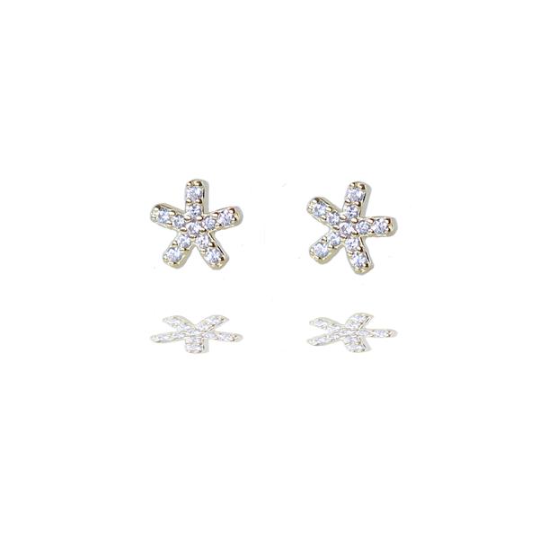 Curiouser and Curiouser Gold Vermeil Sparkly Starfish Stud Earrings